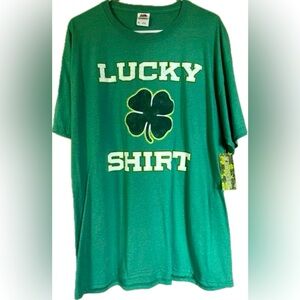 Lucky 🍀 Green Mens shirt. HD, Heavy cotton. Perfect for St. Patricks Day. NWT.